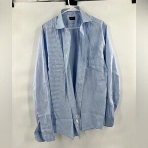 Proper Cloth blue striped Duane McLaughlin dress shirt size 18.5